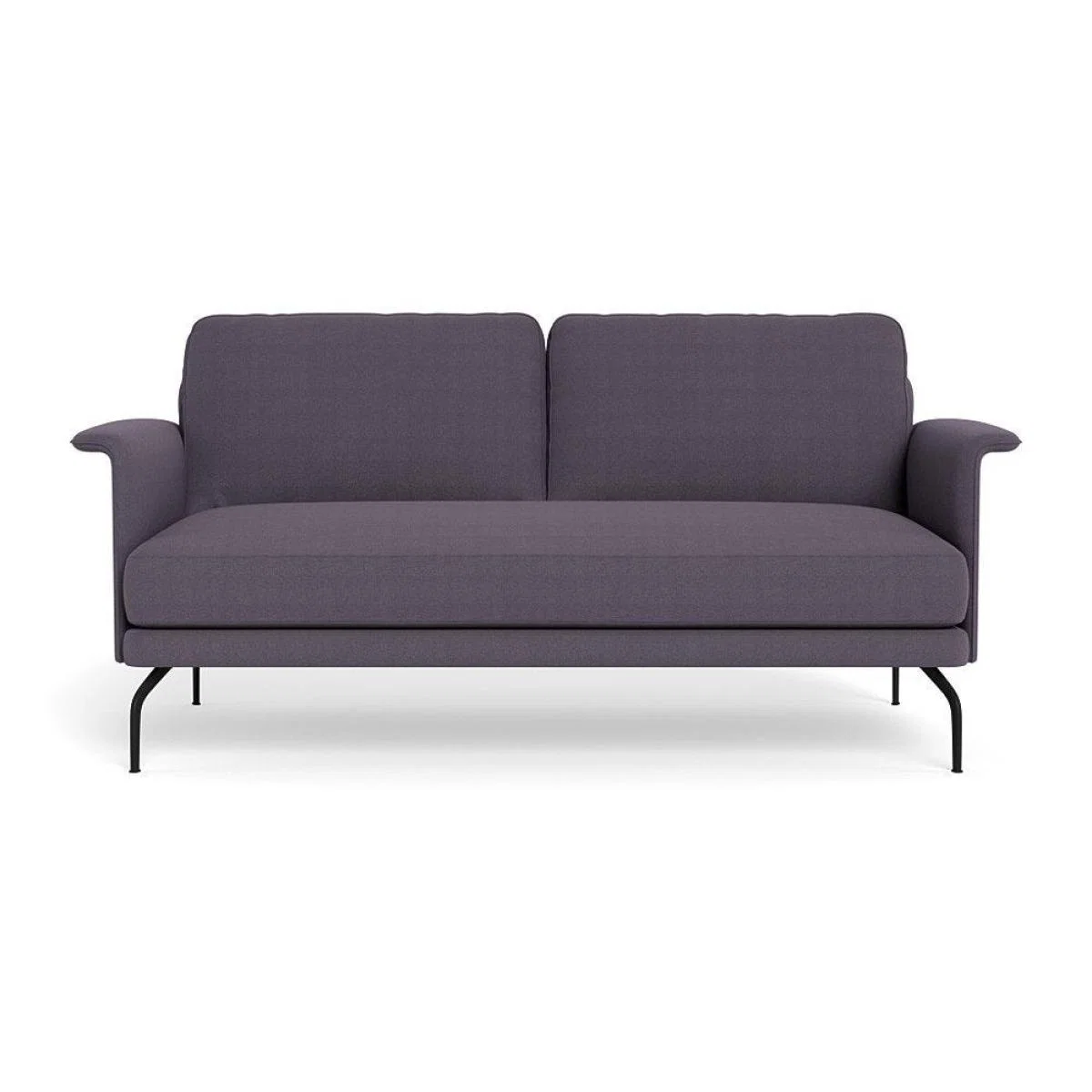 Heal's Iver 2 Seater Sofa Linen Dark Grey Black Feet – image 18