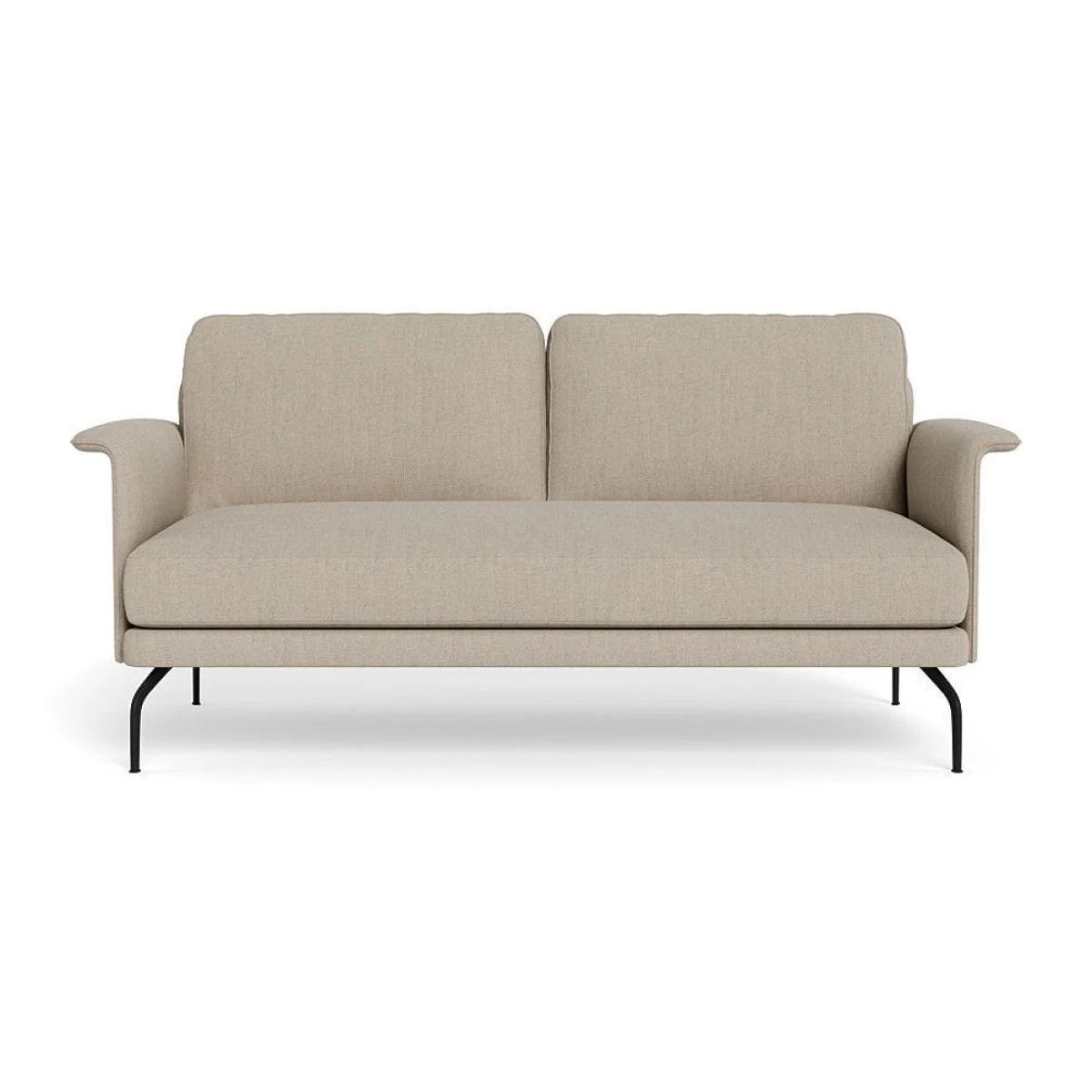 Heal's Iver 2 Seater Sofa Linen Dark Grey Black Feet – image 20