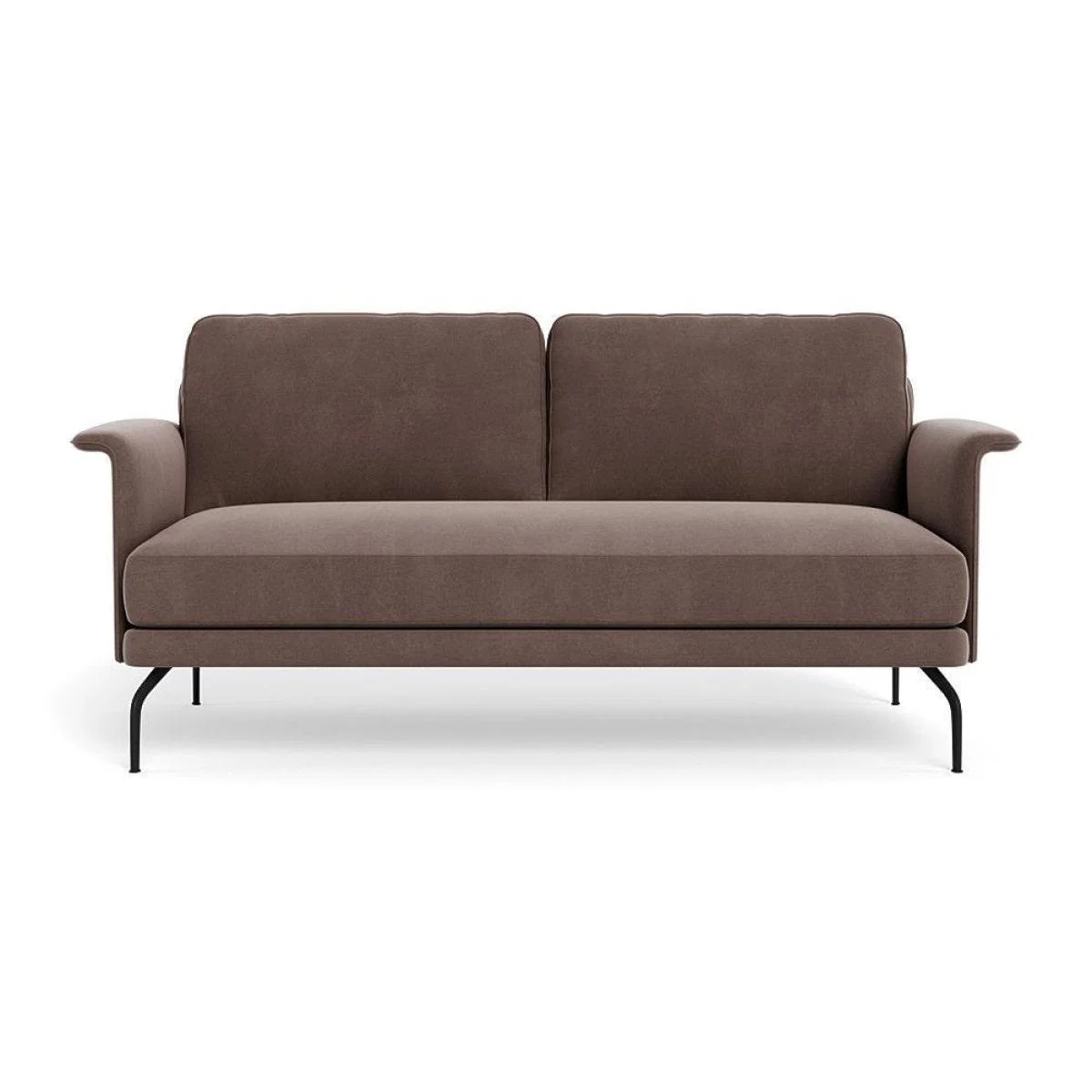 Heal's Iver 2 Seater Sofa Linen Dark Grey Black Feet – image 3
