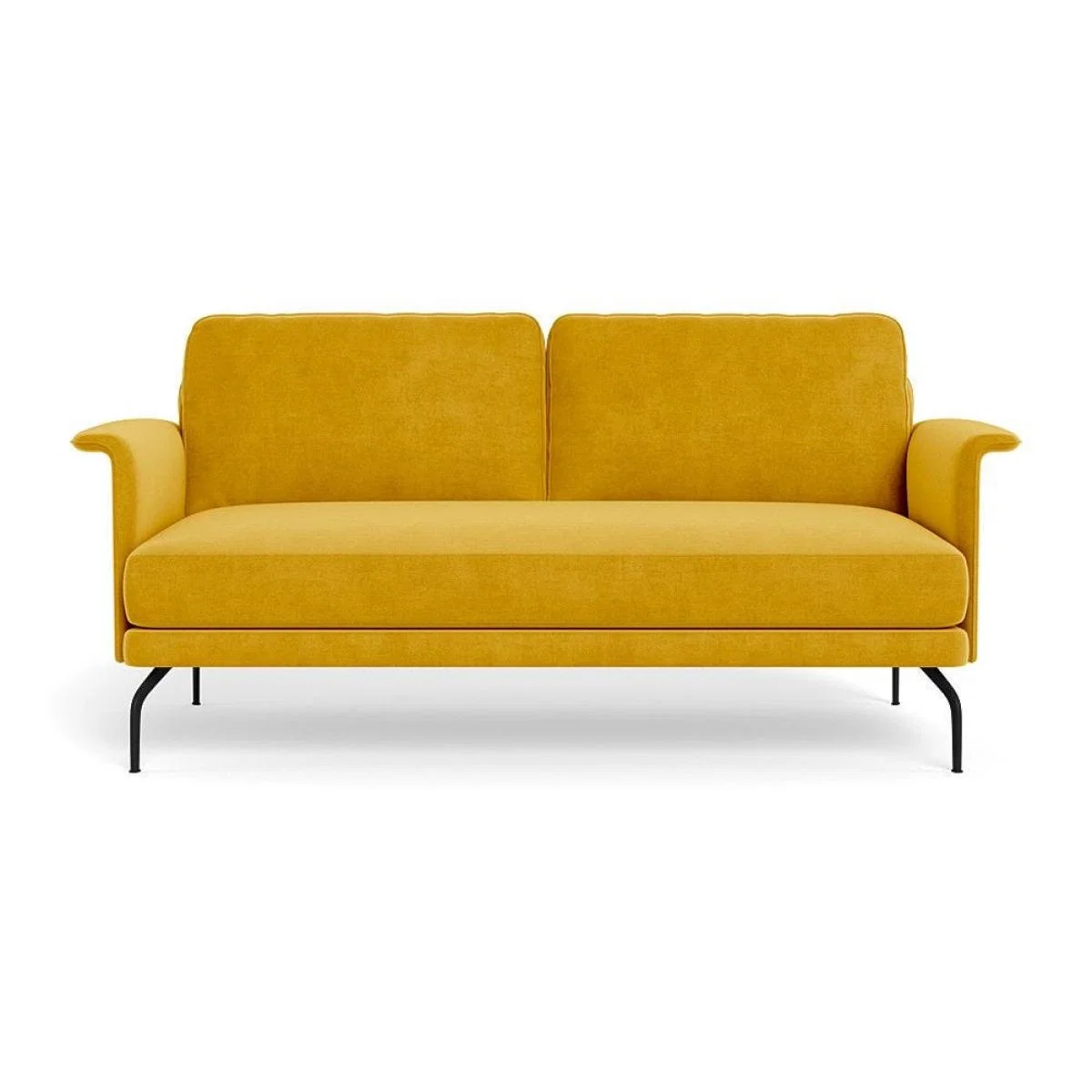 Heal's Iver 2 Seater Sofa Linen Dark Grey Black Feet – image 21