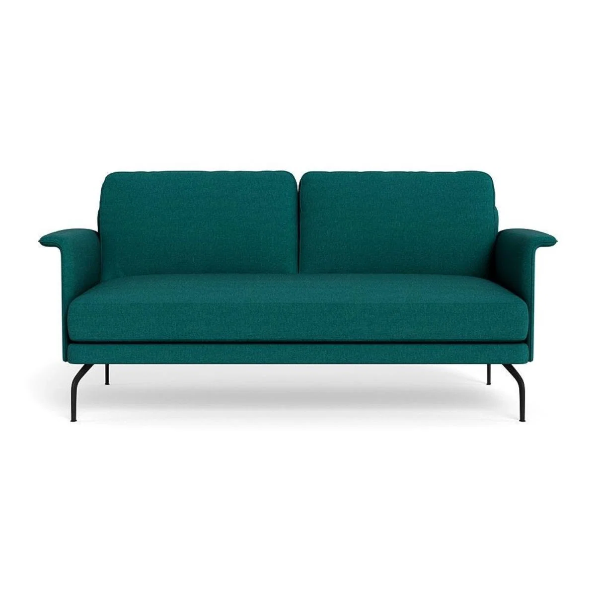 Heal's Iver 2 Seater Sofa Linen Dark Grey Black Feet – image 25