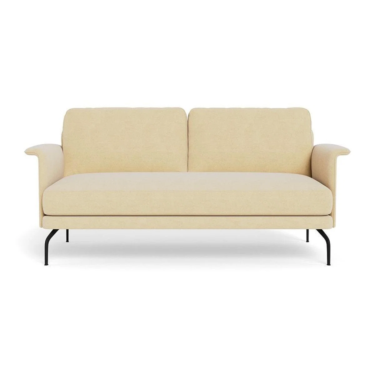 Heal's Iver 2 Seater Sofa Linen Dark Grey Black Feet – image 26