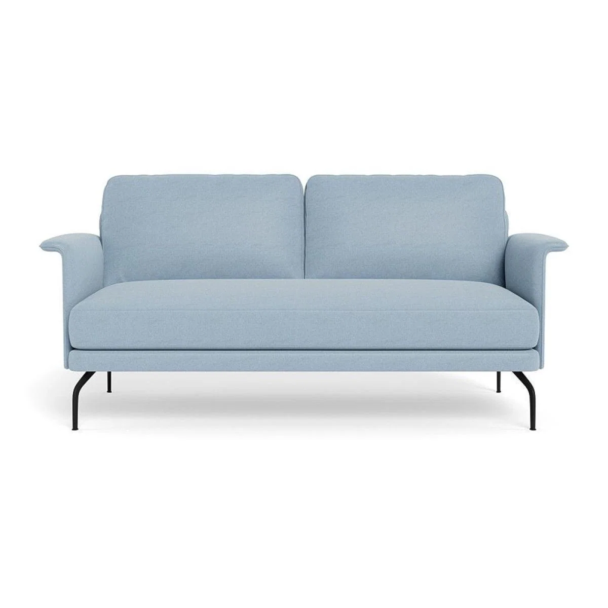 Heal's Iver 2 Seater Sofa Linen Dark Grey Black Feet – image 27