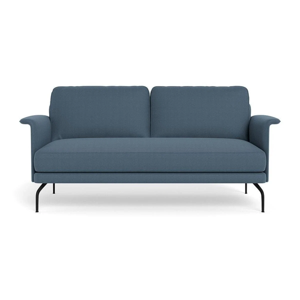 Heal's Iver 2 Seater Sofa Linen Dark Grey Black Feet – image 4