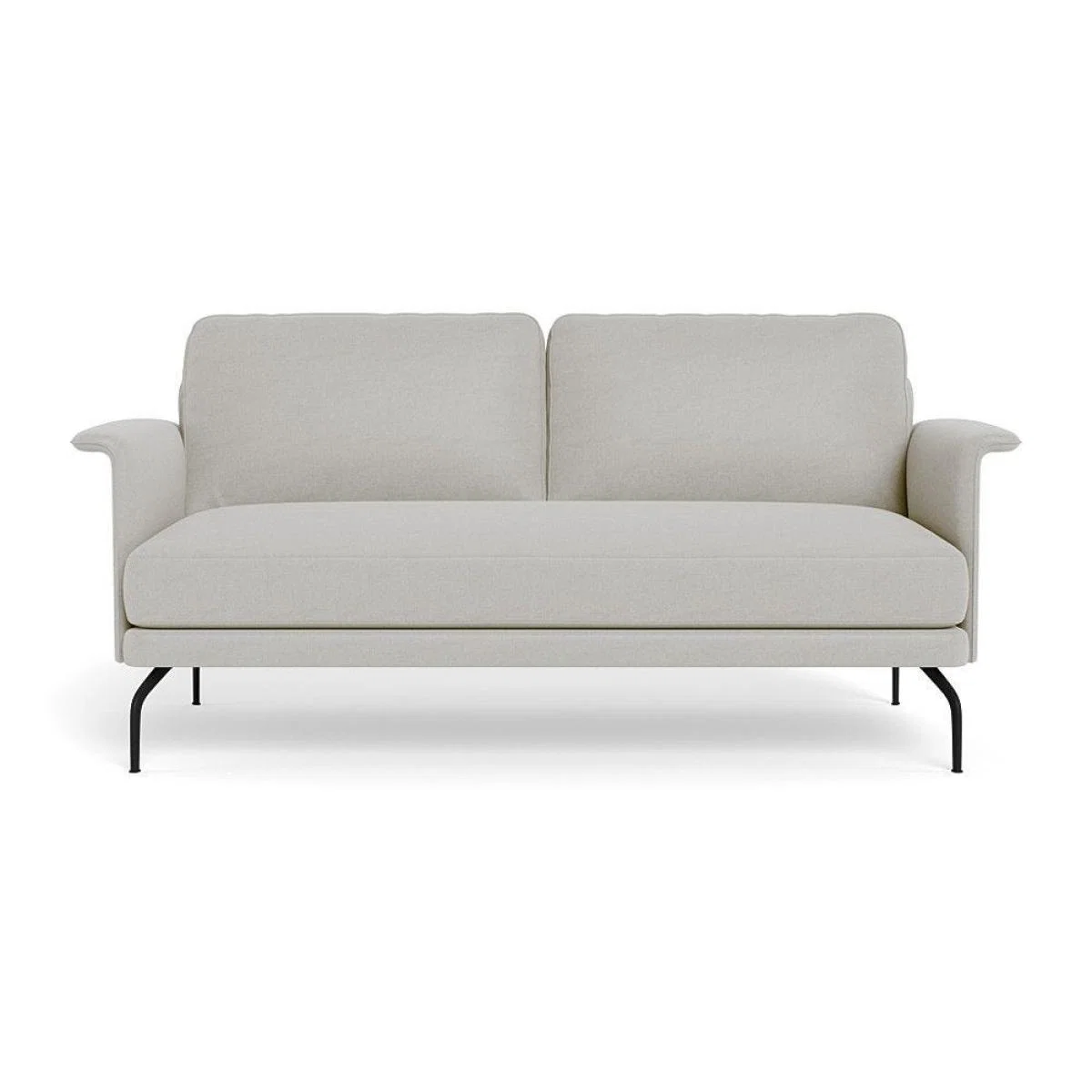 Heal's Iver 2 Seater Sofa Linen Dark Grey Black Feet – image 34