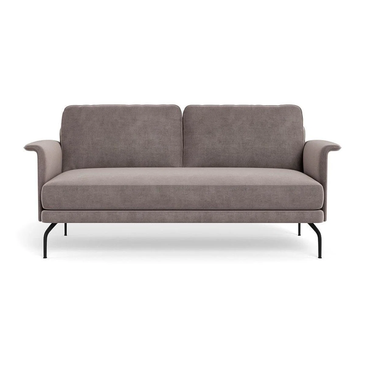 Heal's Iver 2 Seater Sofa Linen Dark Grey Black Feet – image 35