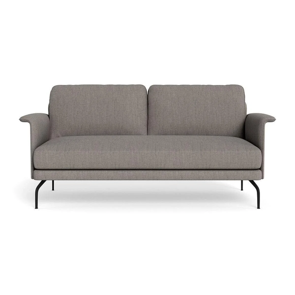 Heal's Iver 2 Seater Sofa Linen Dark Grey Black Feet – image 36