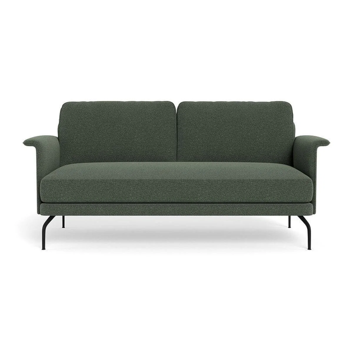 Heal's Iver 2 Seater Sofa Linen Dark Grey Black Feet – image 37