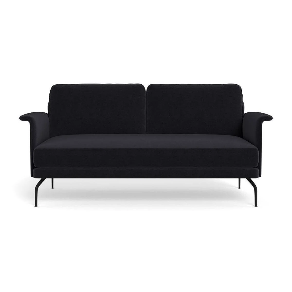 Heal's Iver 2 Seater Sofa Linen Dark Grey Black Feet – image 39