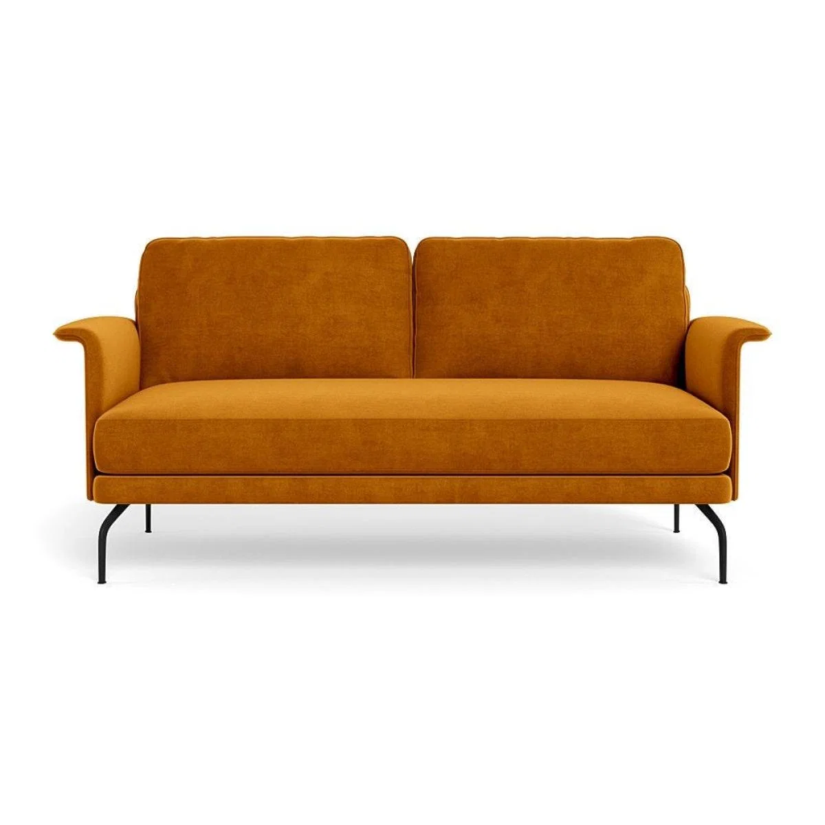Heal's Iver 2 Seater Sofa Linen Dark Grey Black Feet – image 43