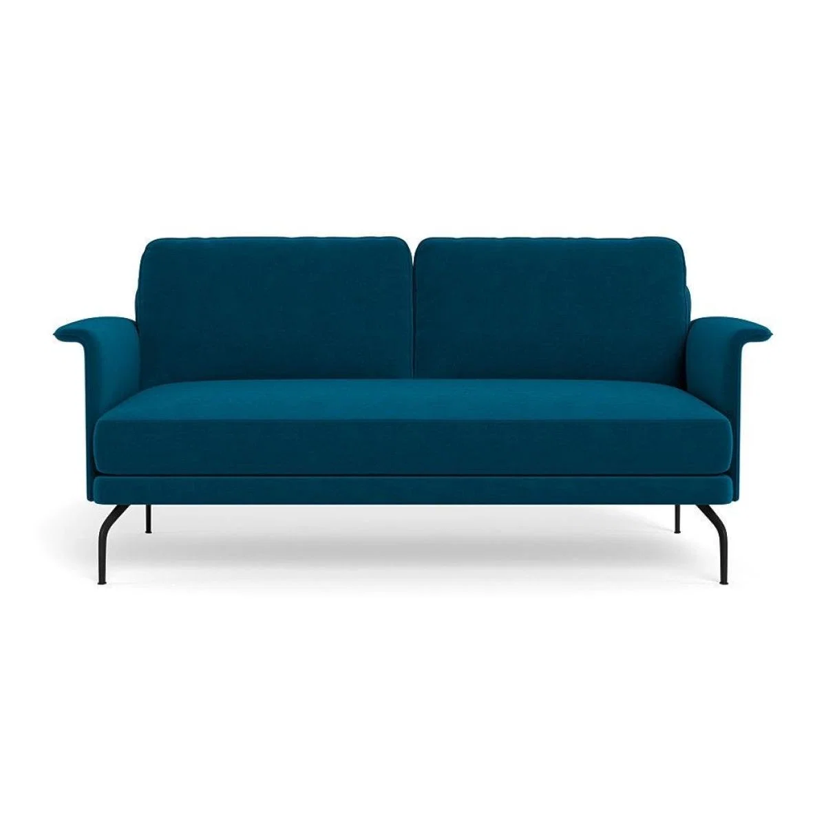 Heal's Iver 2 Seater Sofa Linen Dark Grey Black Feet – image 44
