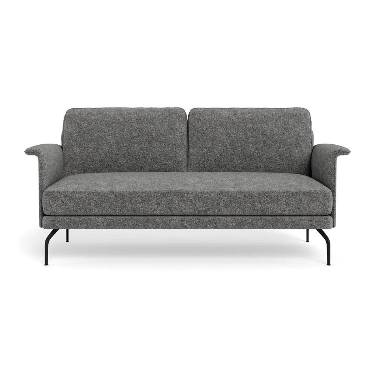 Heal's Iver 2 Seater Sofa Linen Dark Grey Black Feet – image 45
