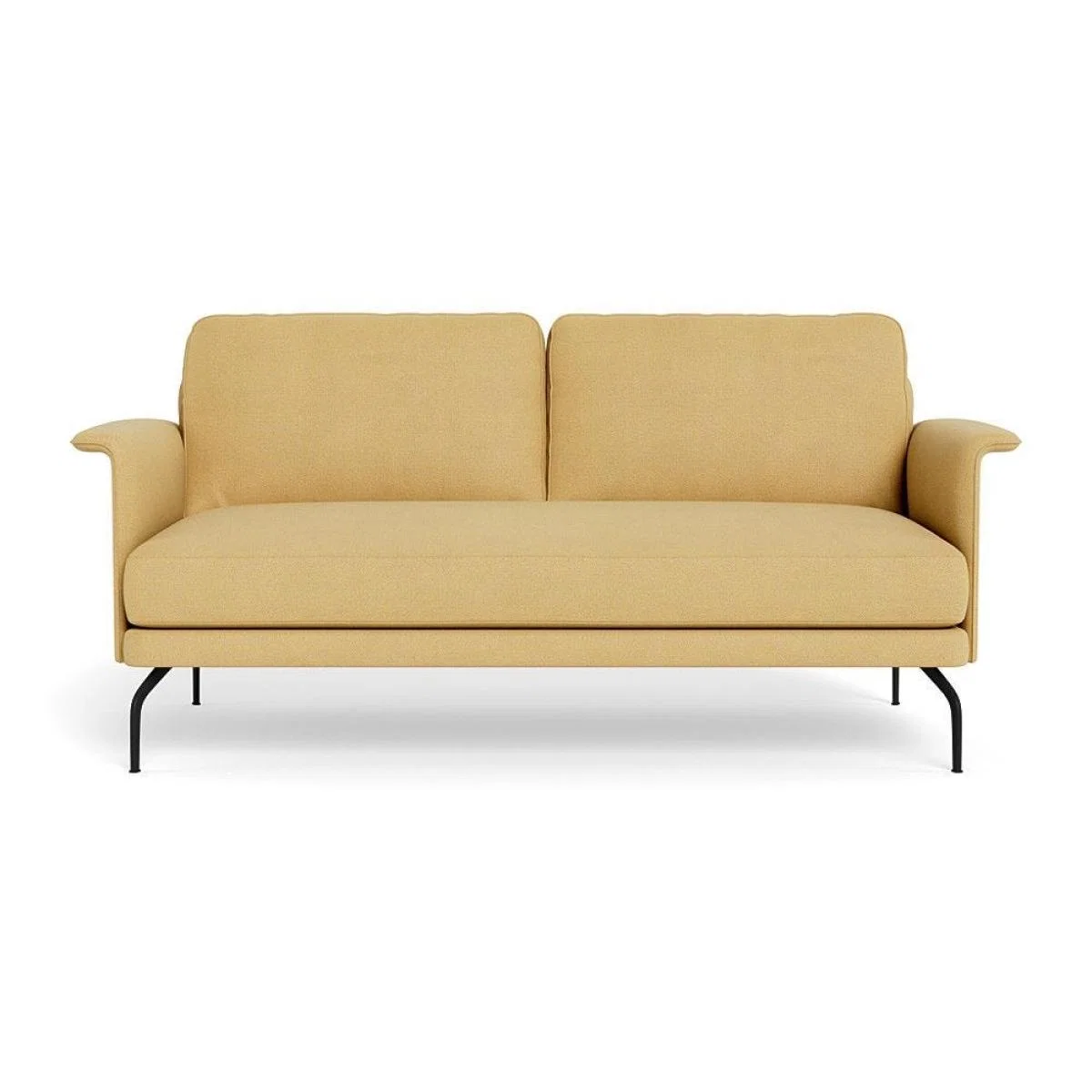 Heal's Iver 2 Seater Sofa Linen Dark Grey Black Feet – image 47