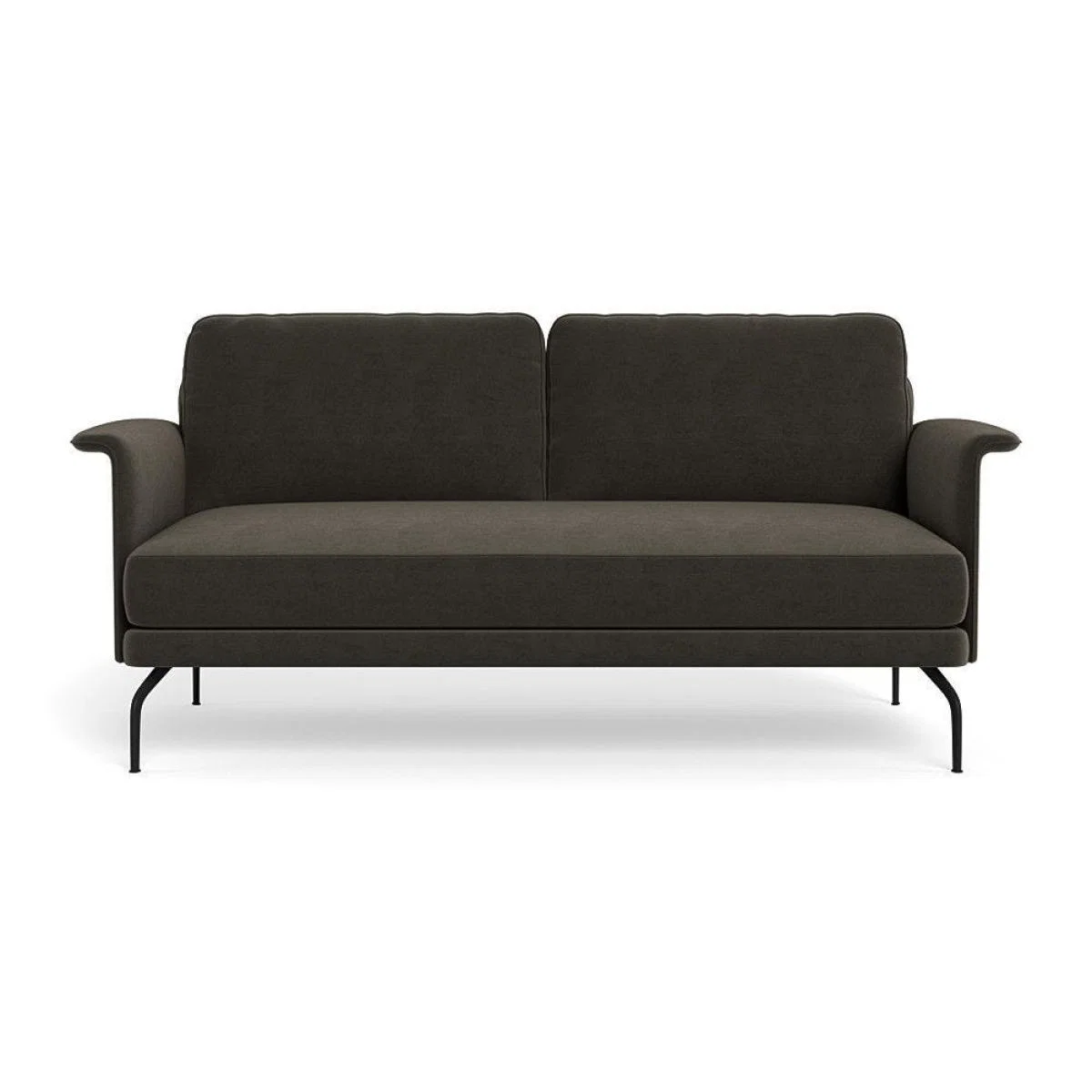 Heal's Iver 2 Seater Sofa Linen Dark Grey Black Feet – image 48