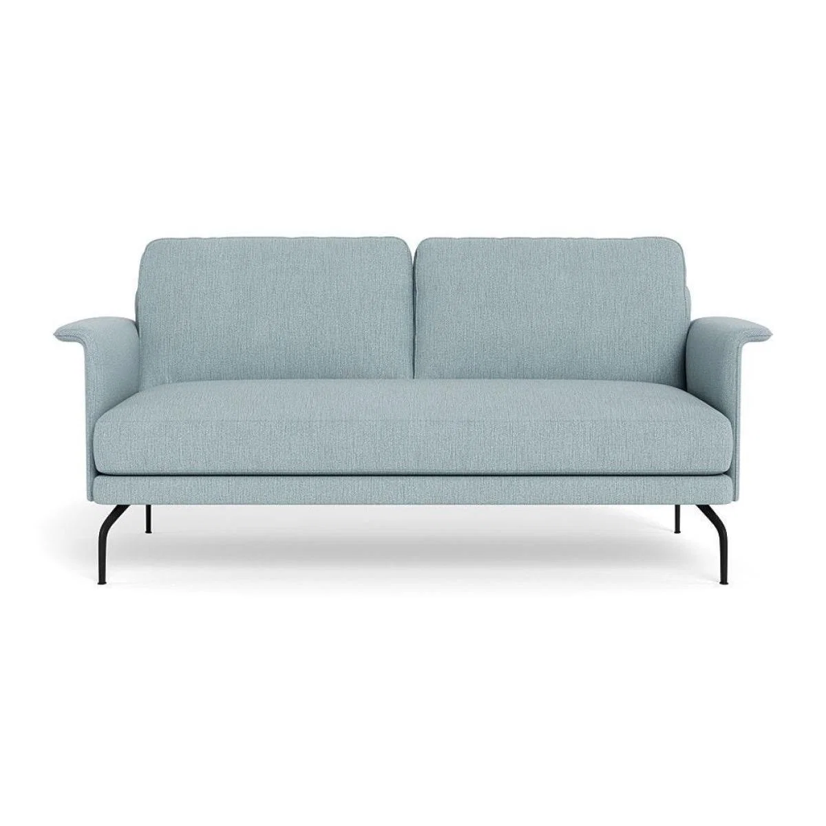Heal's Iver 2 Seater Sofa Linen Dark Grey Black Feet – image 50