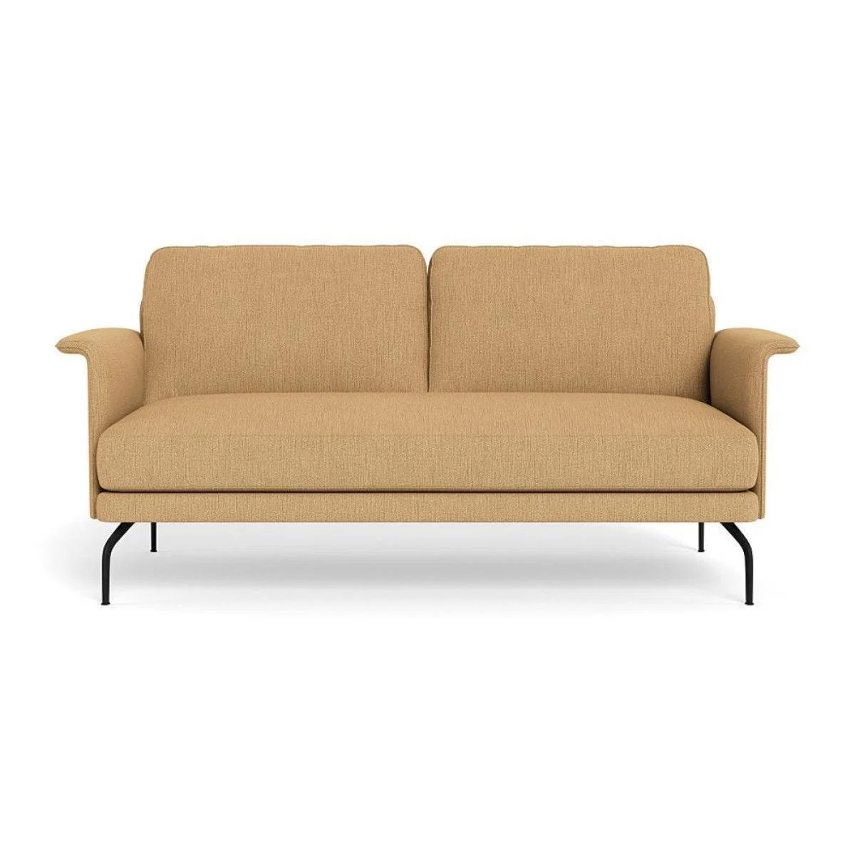 Heal's Iver 2 Seater Sofa Linen Dark Grey Black Feet – image 51