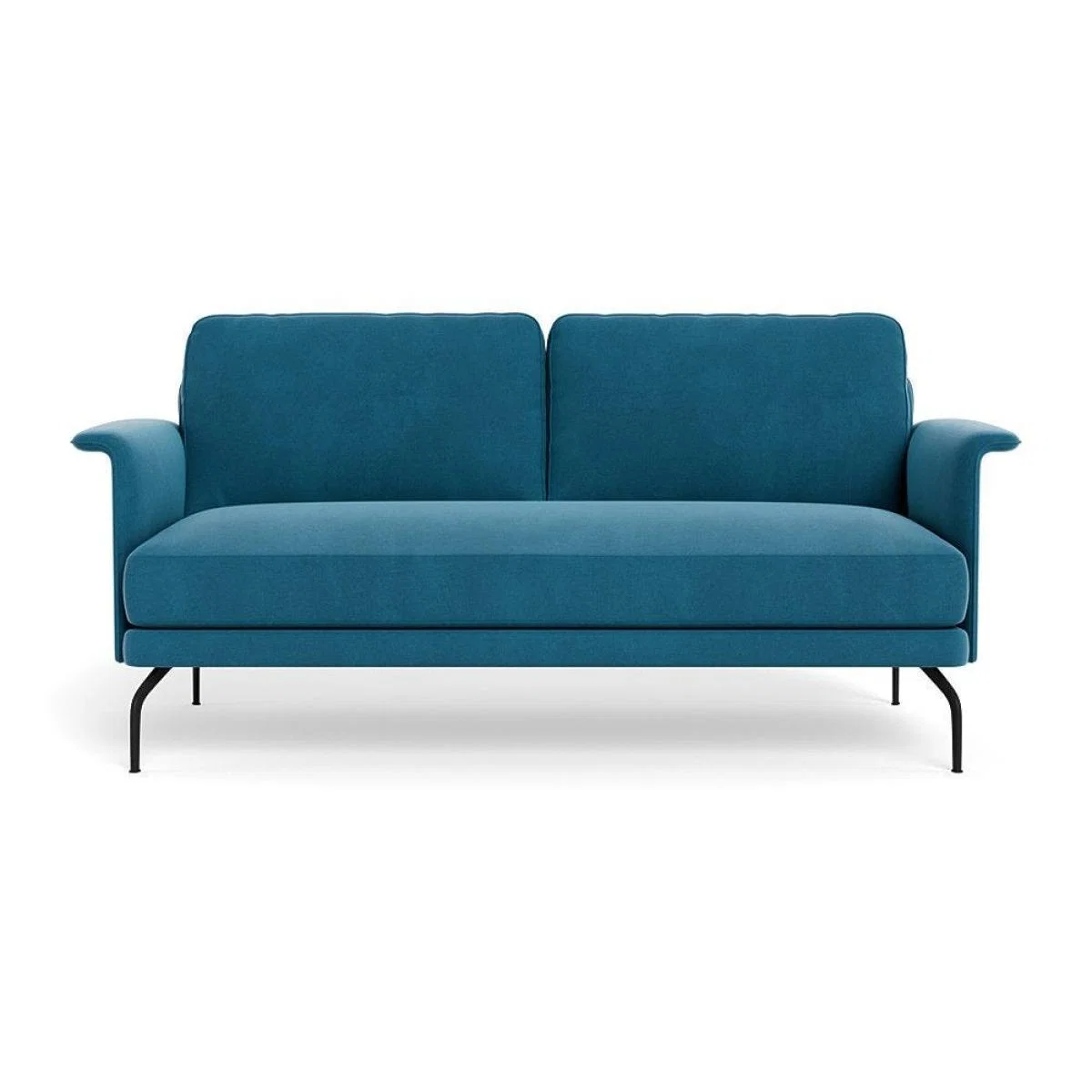 Heal's Iver 2 Seater Sofa Linen Dark Grey Black Feet – image 7