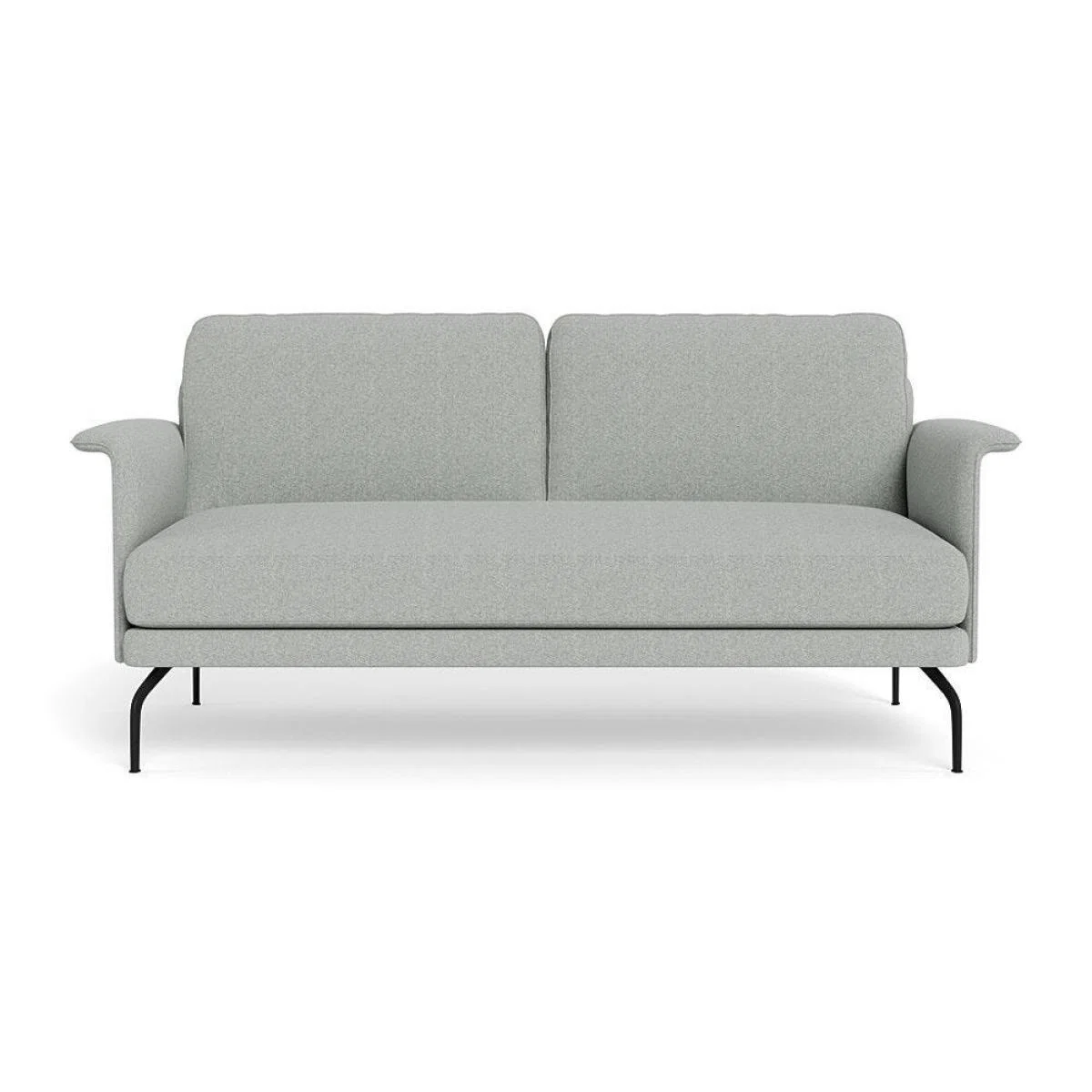 Heal's Iver 2 Seater Sofa Linen Dark Grey Black Feet – image 8