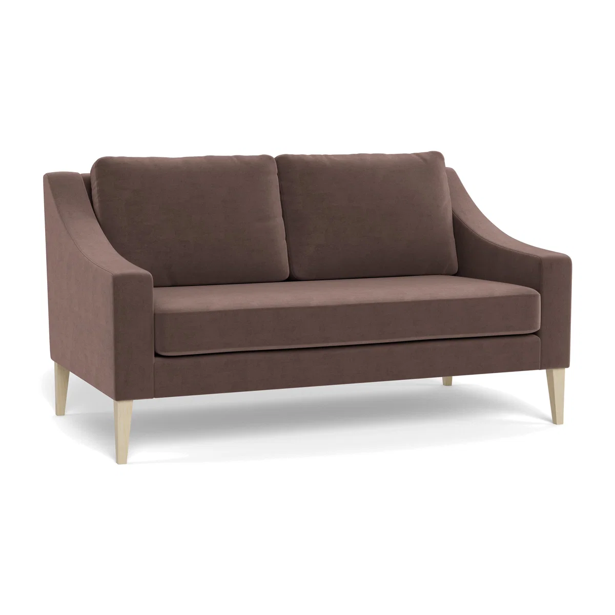 Heal's Richmond 2 Seater Sofa Velvet Mink Natural Feet - Heal's UK Furniture – image 1