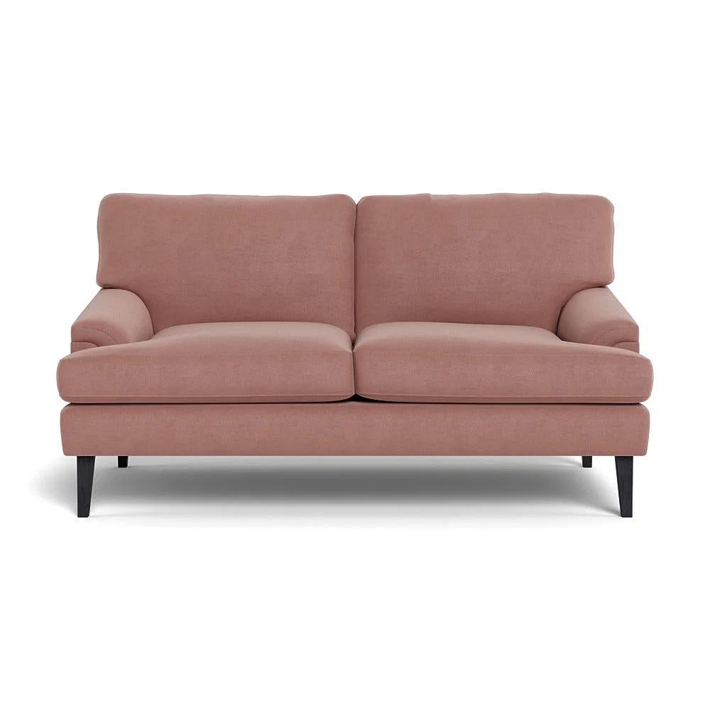 Heal's Stanton 2 Seater Sofa Smart Luxe Velvet Dusky Pink Black Feet – image 2