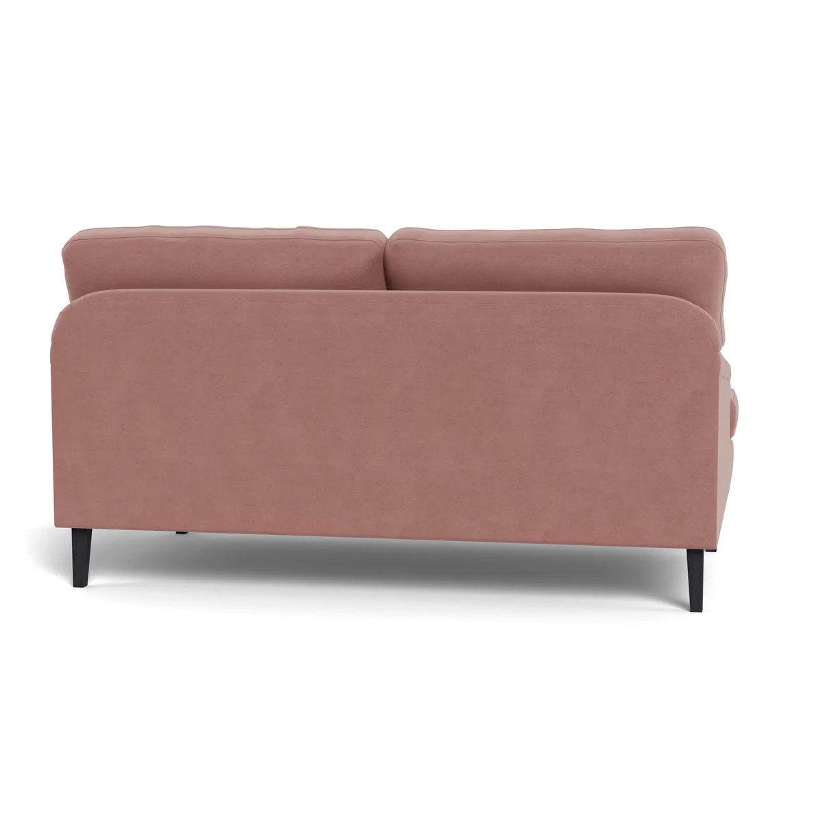 Heal's Stanton 2 Seater Sofa Smart Luxe Velvet Dusky Pink Black Feet – image 6