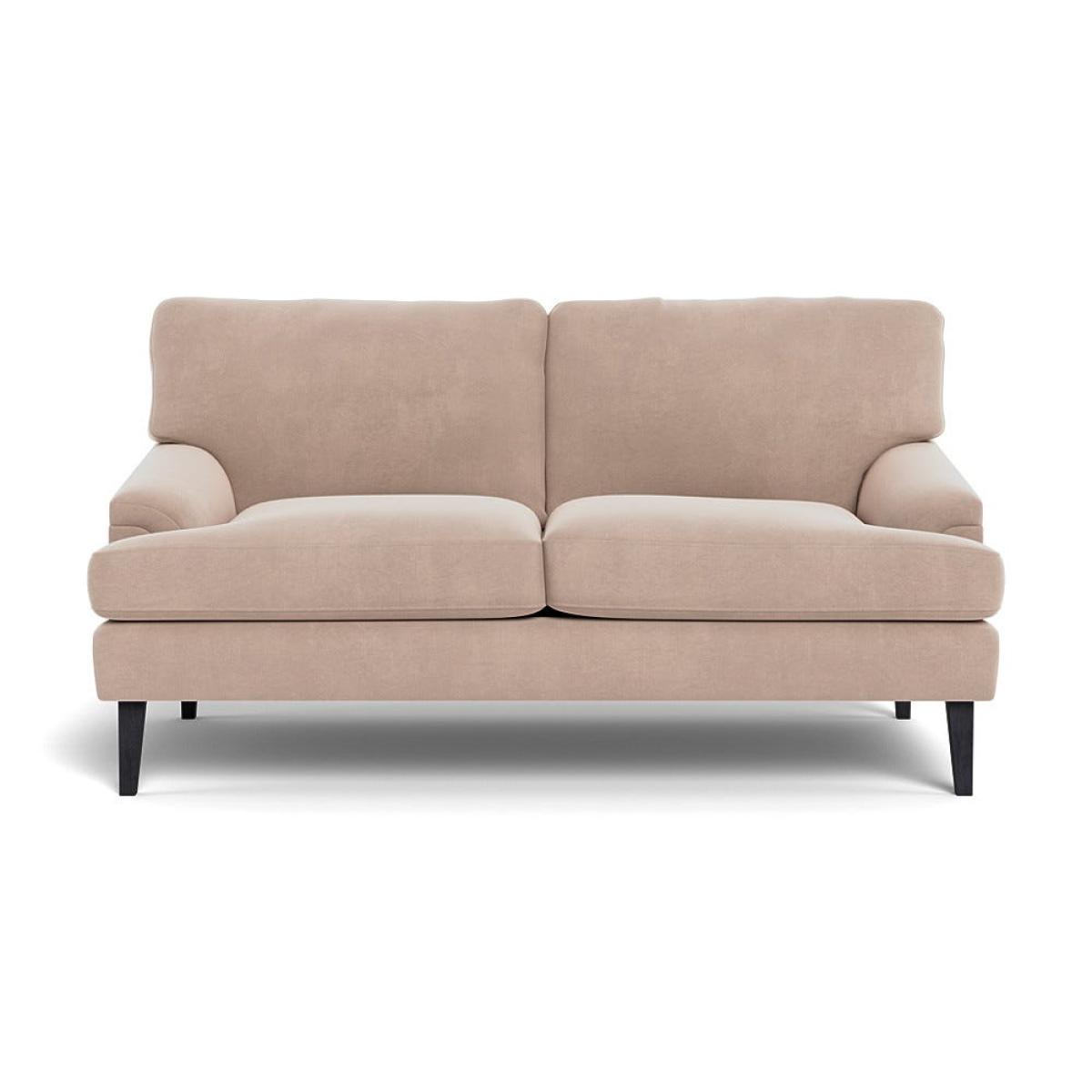 Heal's Stanton 2 Seater Sofa Smart Velvet Pebble Black Feet – image 2
