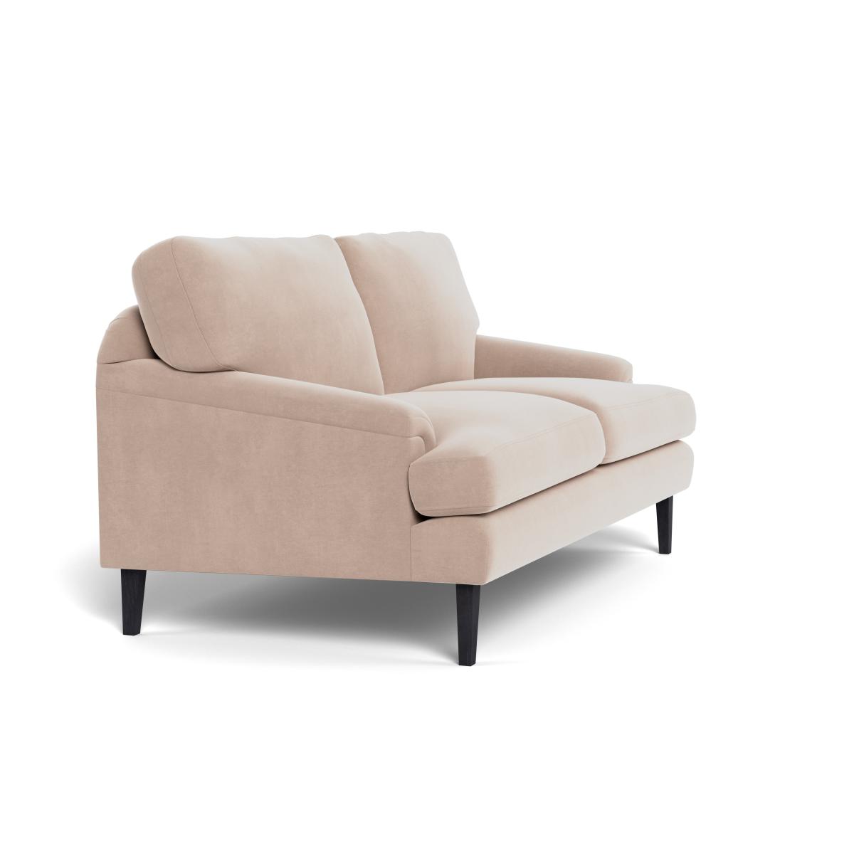Heal's Stanton 2 Seater Sofa Smart Velvet Pebble Black Feet – image 3