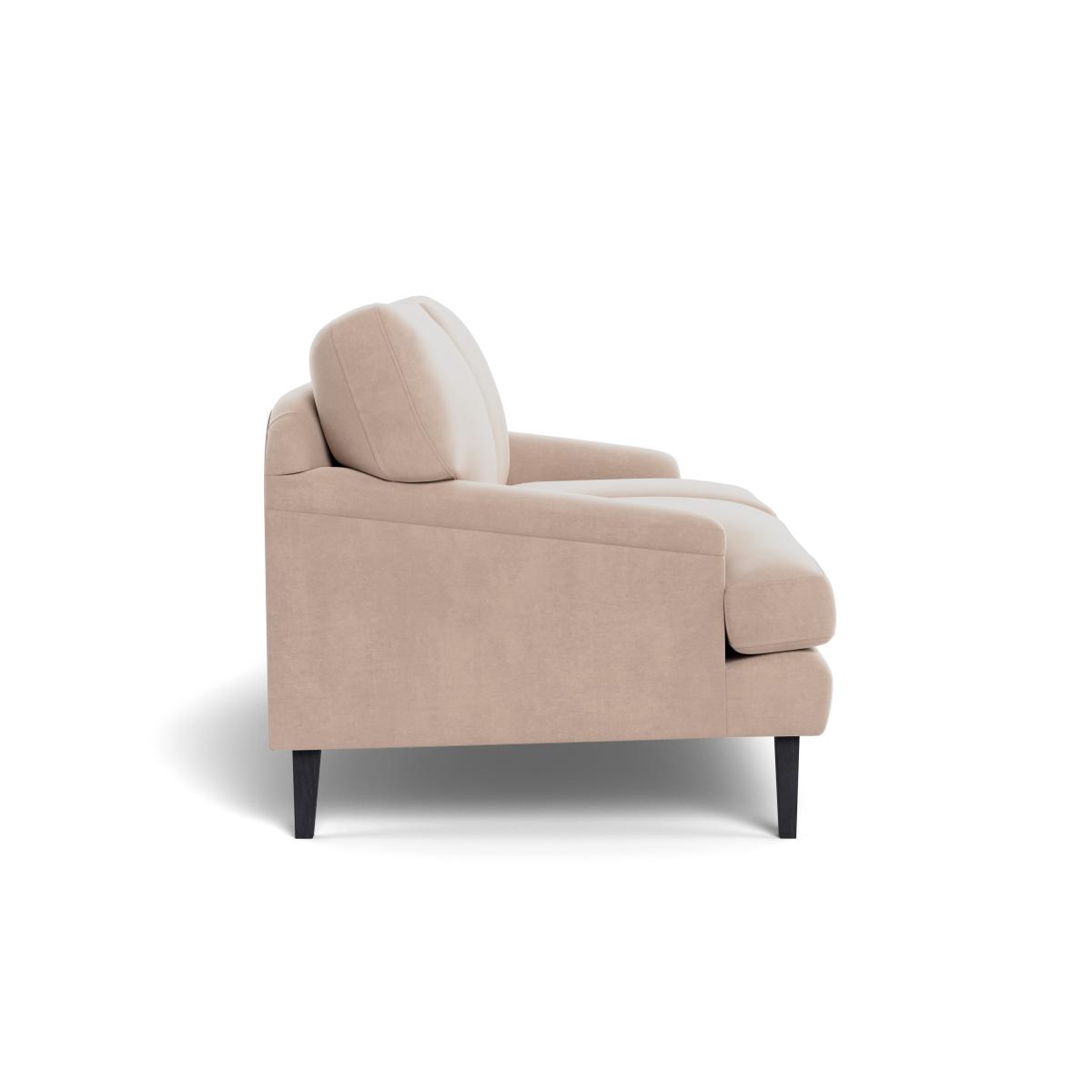 Heal's Stanton 2 Seater Sofa Smart Velvet Pebble Black Feet – image 4