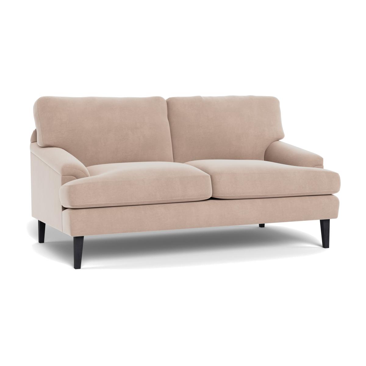 Heal's Stanton 2 Seater Sofa Smart Velvet Pebble Black Feet – image 1