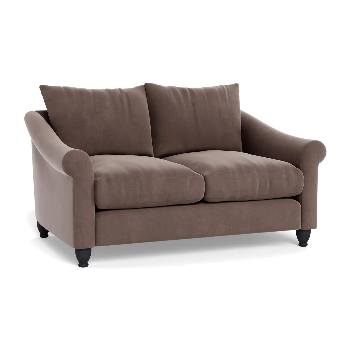 Heal's Devon 2 Seater Smart Velvet Mouse Natural Ash Feet - Heal's UK Furniture – image 1