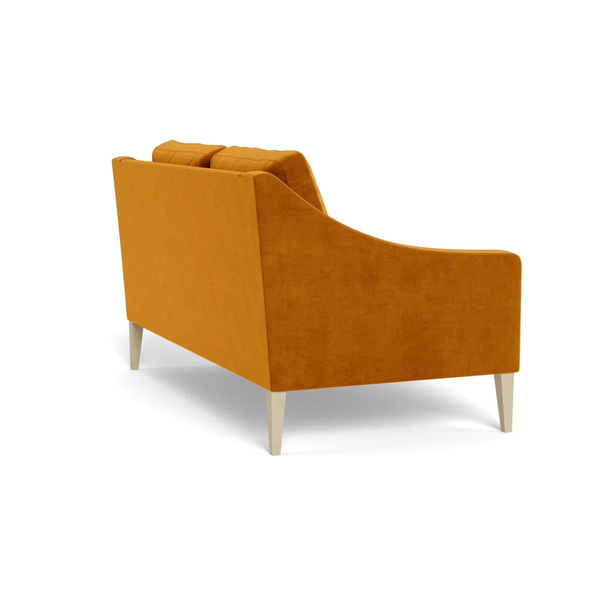 Heal's Richmond 2 Seater Sofa Smart Luxe Velvet Cognac Tinted Ash Feet - Heal's UK Furniture – image 4