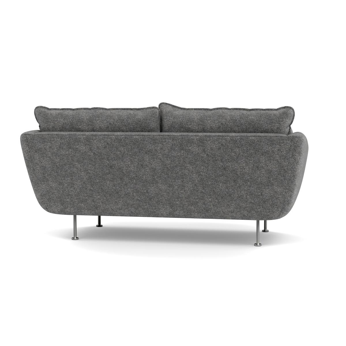 Heal's Allora 2 Seater Sofa Melton Wool Shale Brass Feet – image 6