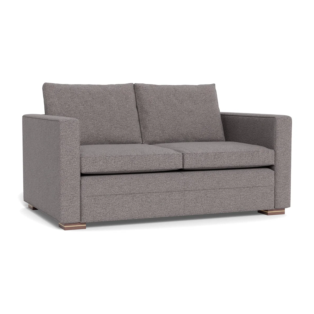 Heal's Palermo 2 Seater Sofa Loop Boucle Granite Brass/Walnut Feet - Heal's UK Furniture – image 1