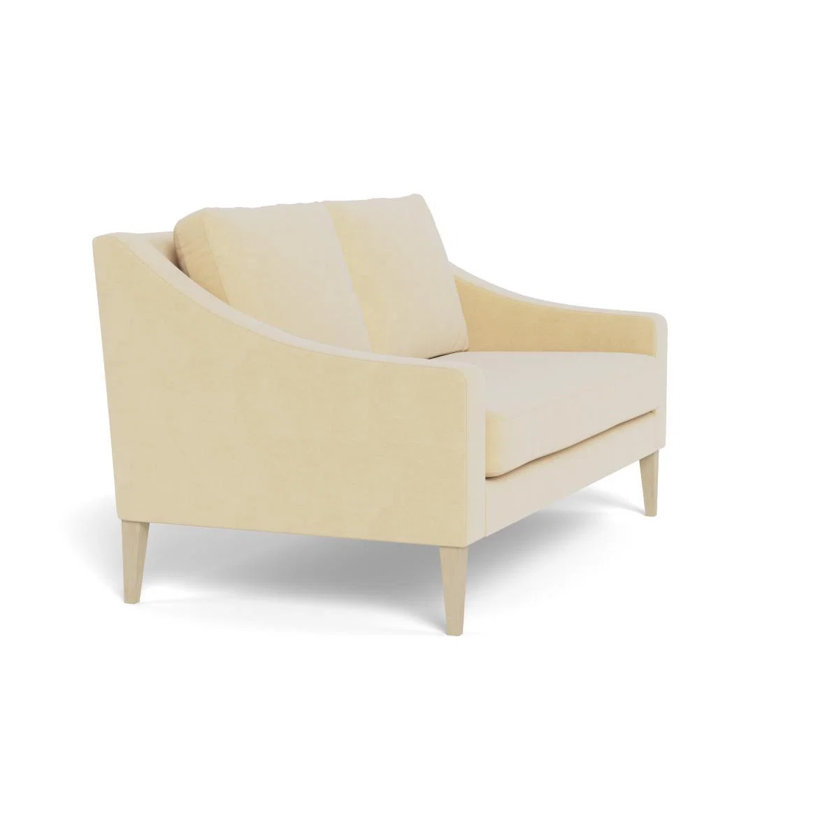 Heal's Richmond 2 Seater Sofa Smart Luxe Velvet Biscuit Natural Feet - Heal's UK Furniture – image 2