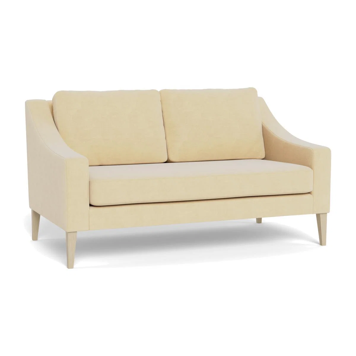 Heal's Richmond 2 Seater Sofa Smart Luxe Velvet Biscuit Natural Feet - Heal's UK Furniture – image 1