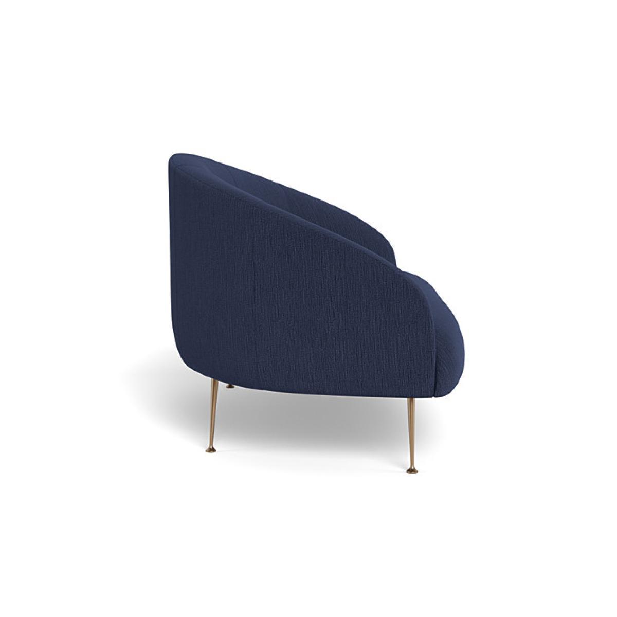 Heal's Bloomsbury 2 Seater Sofa Smart Linen Mix Navy Brass Feet - Heal's UK Furniture – image 3