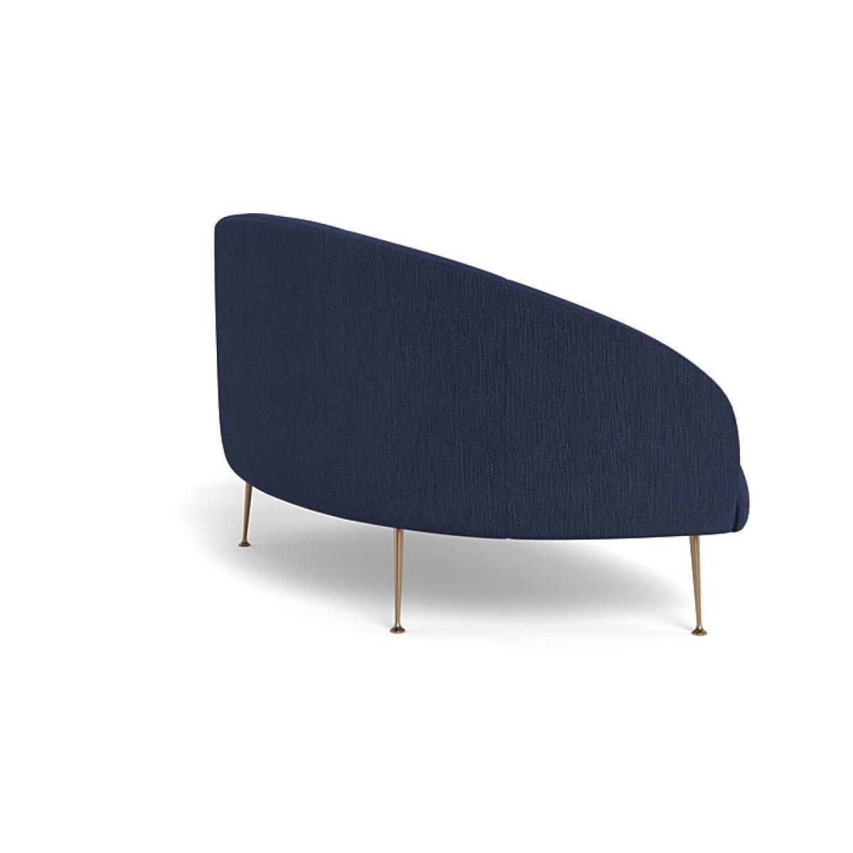 Heal's Bloomsbury 2 Seater Sofa Smart Linen Mix Navy Brass Feet - Heal's UK Furniture – image 4