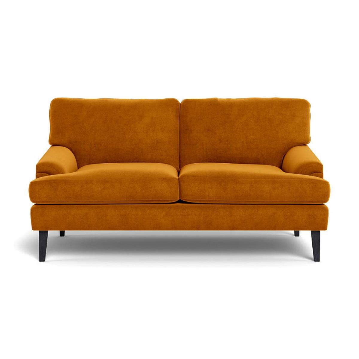 Heal's Stanton 2 Seater Sofa Smart Luxe Velvet Cognac Black Feet – image 2