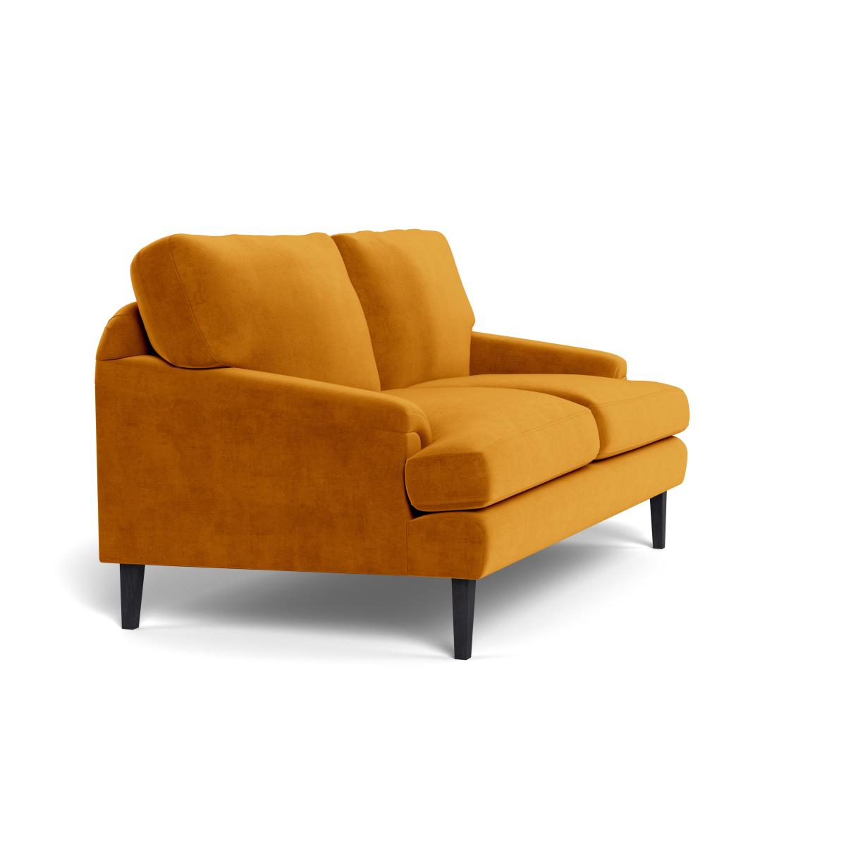 Heal's Stanton 2 Seater Sofa Smart Luxe Velvet Cognac Black Feet – image 3