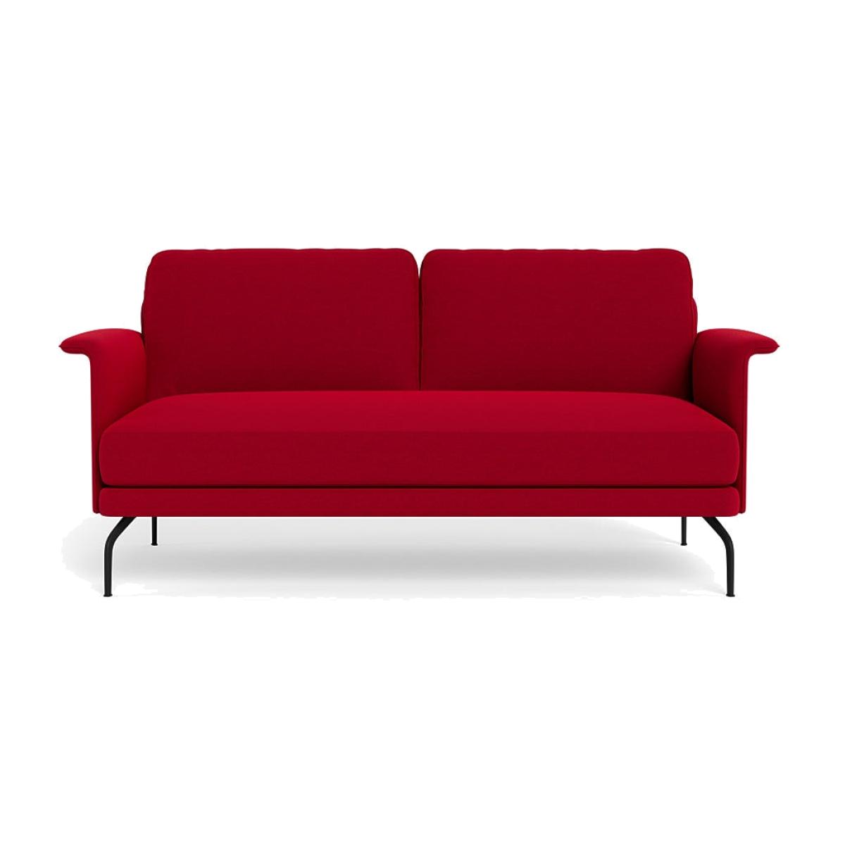 Heal's Iver 2 Seater Sofa Melton Wool Red Oxide Black Feet – image 1