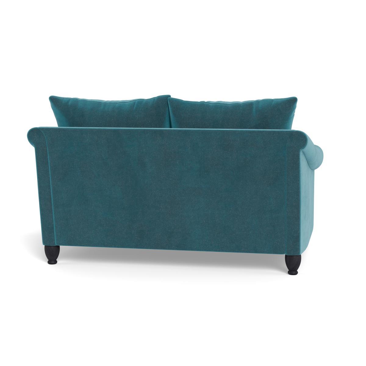 Heal's Devon 2 Seater Smart Luxe Velvet Airforce Blue Walnut Stain Beech Feet - Heal's UK Furniture – image 5