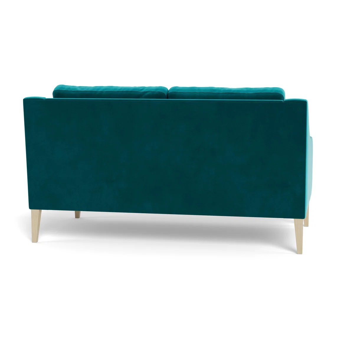 Heal's Richmond 2 Seater Sofa Velvet Petrol Walnut Feet - Heal's UK Furniture – image 5