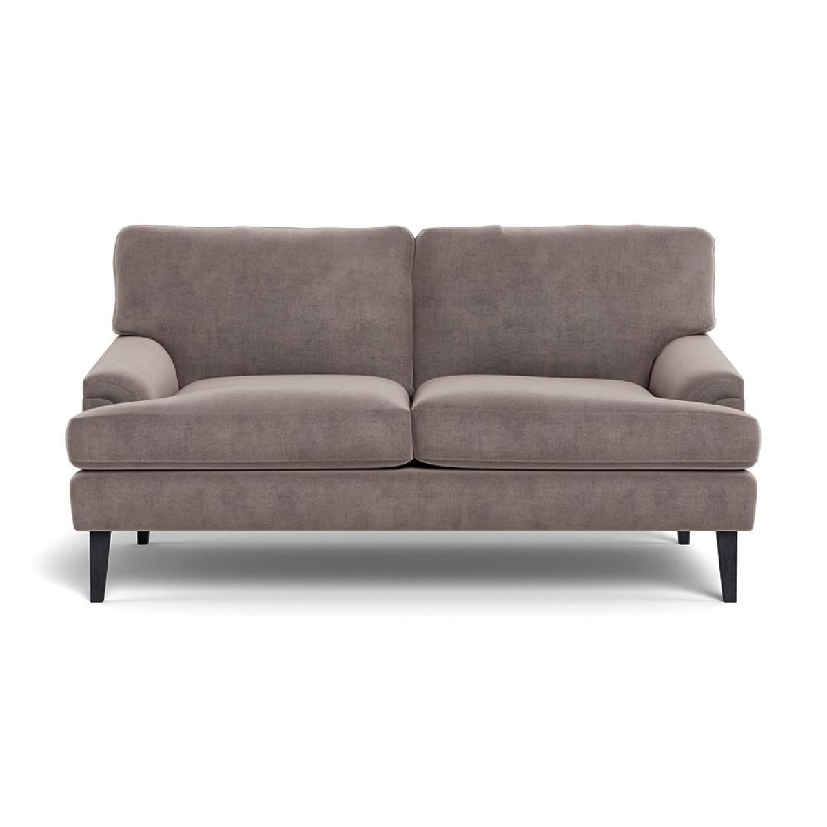 Heal's Stanton 2 Seater Sofa Smart Luxe Velvet Mushroom Black Feet – image 2
