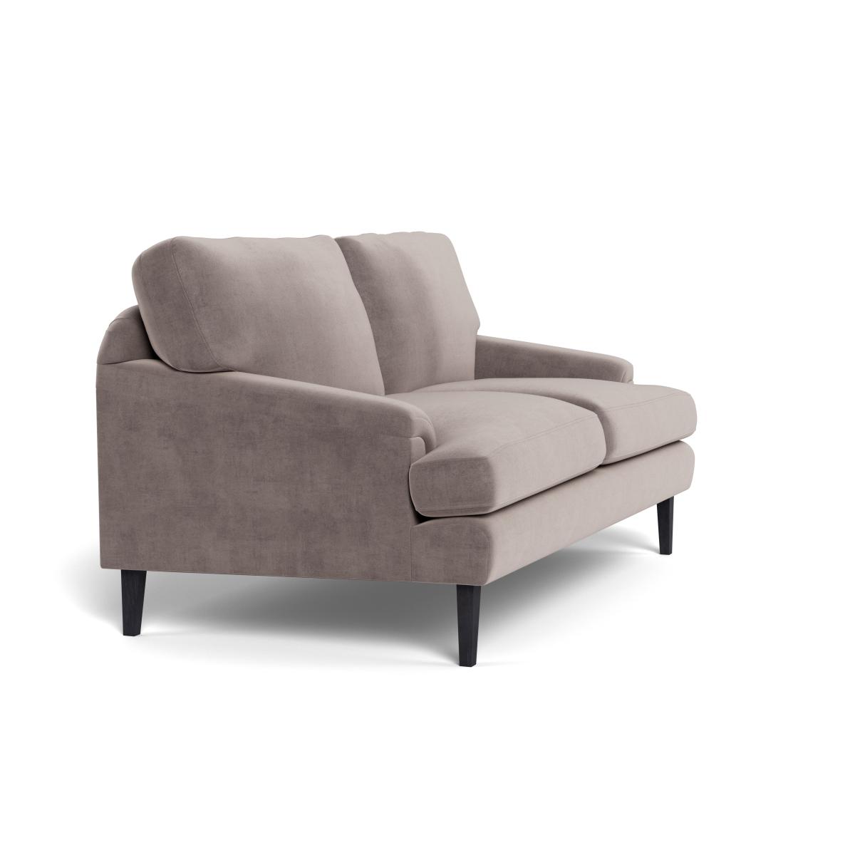 Heal's Stanton 2 Seater Sofa Smart Luxe Velvet Mushroom Black Feet – image 3