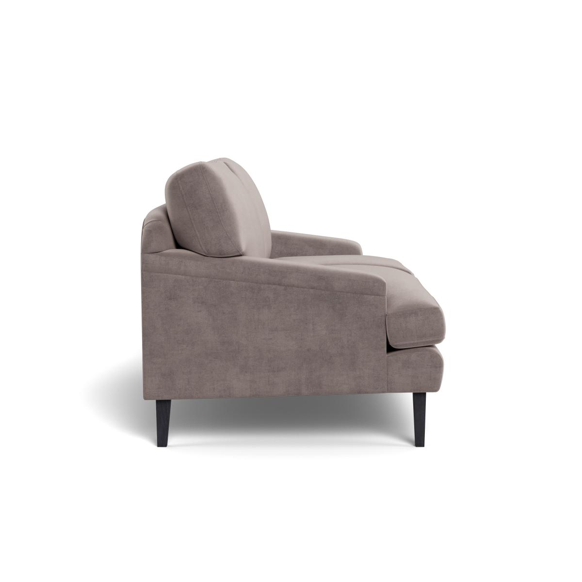 Heal's Stanton 2 Seater Sofa Smart Luxe Velvet Mushroom Black Feet – image 4