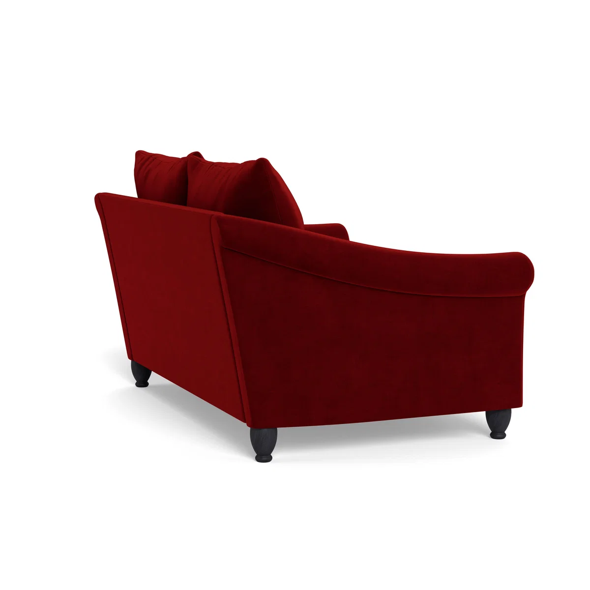 Heal's Devon 2 Seater Smart Luxe Velvet Mulberry Walnut Stain Beech Feet - Heal's UK Furniture – image 4