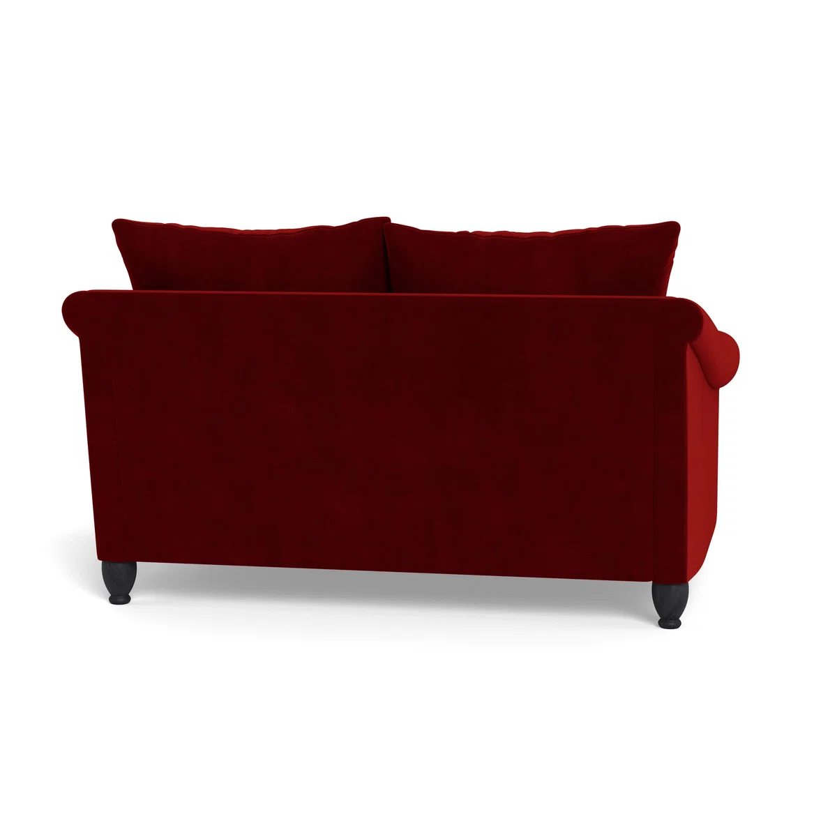 Heal's Devon 2 Seater Smart Luxe Velvet Mulberry Walnut Stain Beech Feet - Heal's UK Furniture – image 5