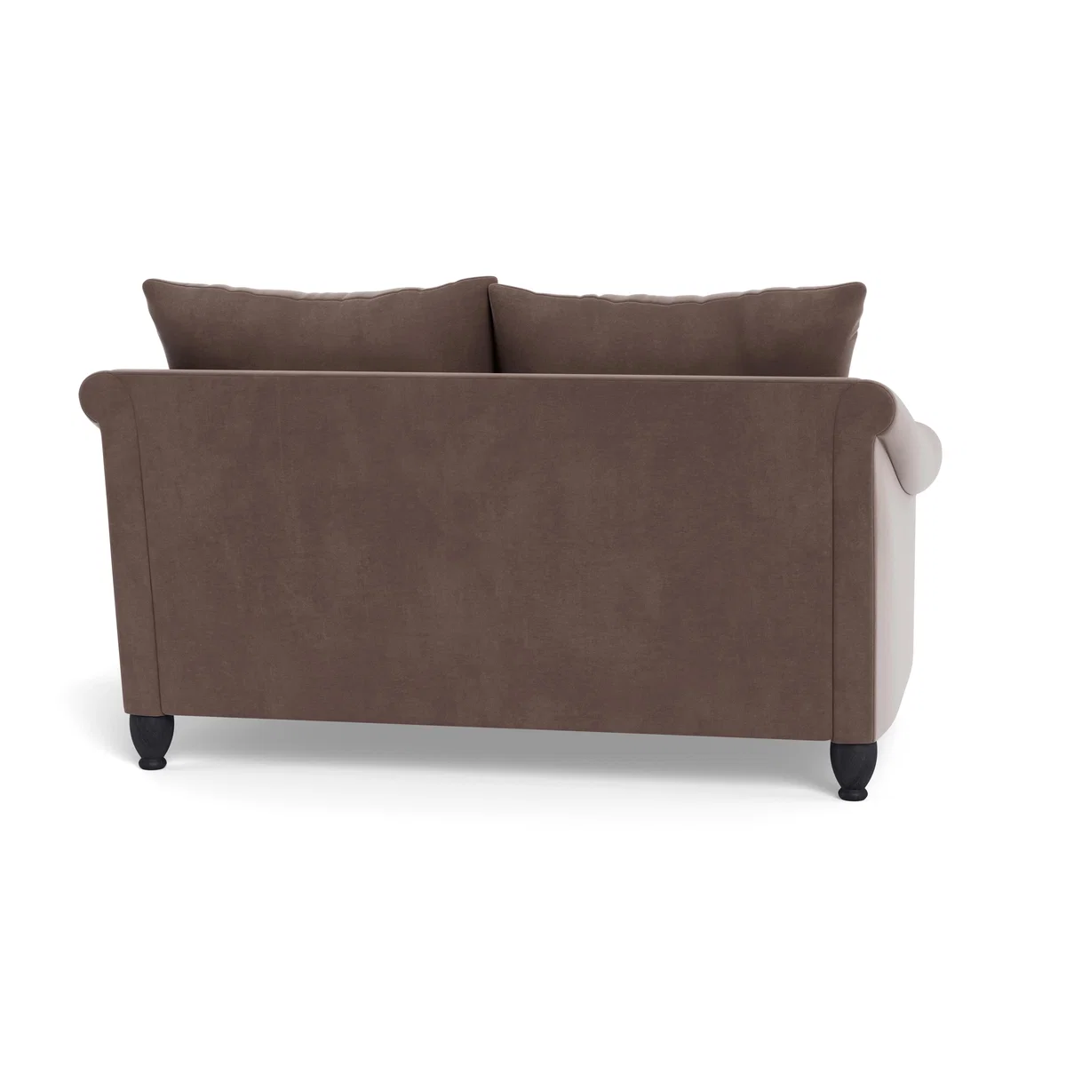 Heal's Devon 2 Seater Smart Velvet Mouse Walnut Stain Beech Feet - Heal's UK Furniture – image 5