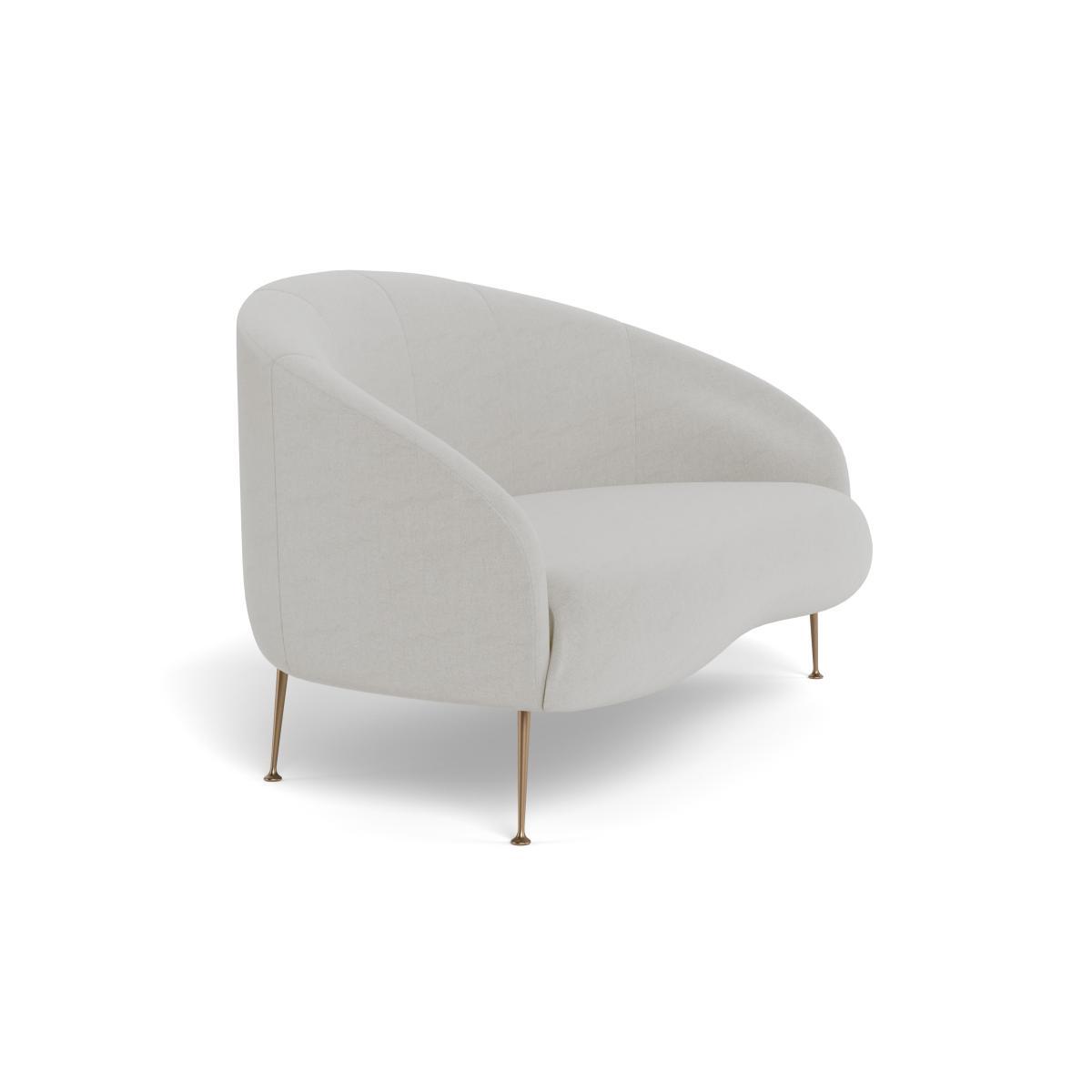 Heal's Bloomsbury 2 Seater Sofa Capelo LinenCotton Sea Salt Brass Feet - Heal's UK Furniture – image 2