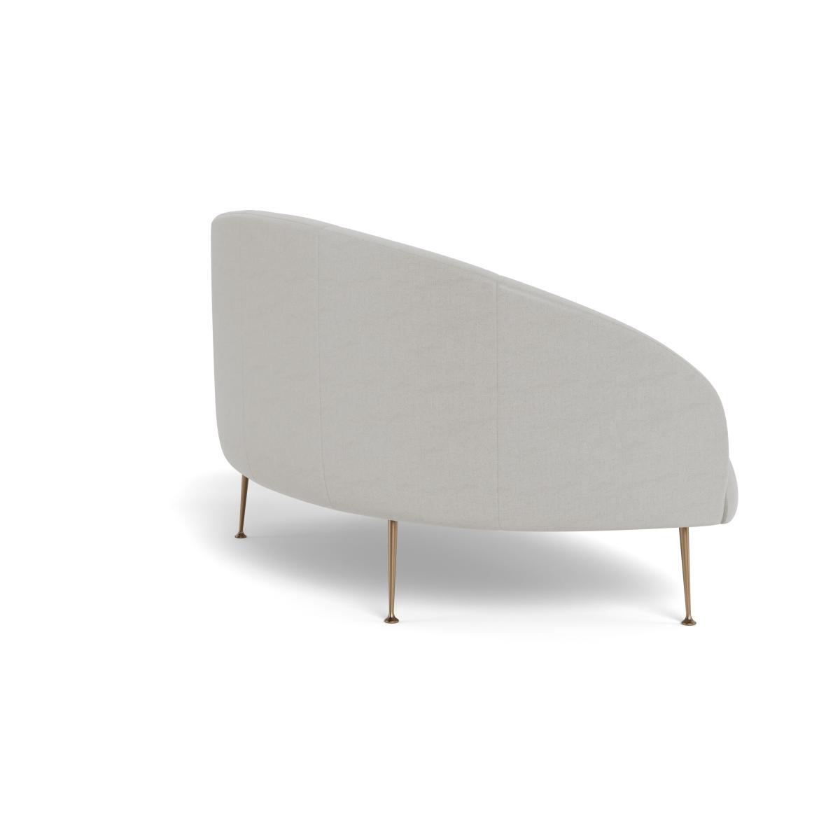 Heal's Bloomsbury 2 Seater Sofa Capelo LinenCotton Sea Salt Brass Feet - Heal's UK Furniture – image 4